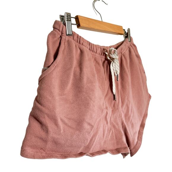 Vuori Sunnyside Pull On Cotton Drawstring Relaxed Mini Shorts Burnt Clay Large - Picture 5 of 15